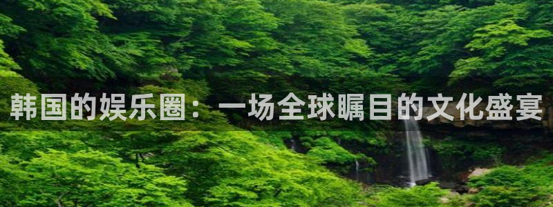 焦点娱乐的平台：韩国的娱乐圈：一场全球瞩目的文化盛宴