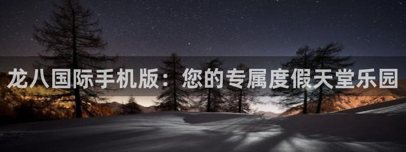 焦点娱乐app最新版下载：龙八国际手机版：您的专属度假天堂乐园